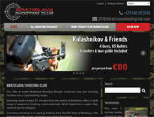 Tablet Screenshot of bratislavashootingclub.com